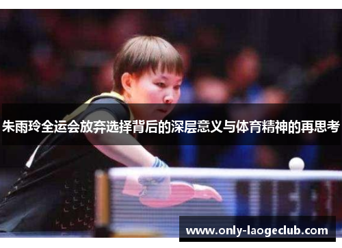 朱雨玲全运会放弃选择背后的深层意义与体育精神的再思考